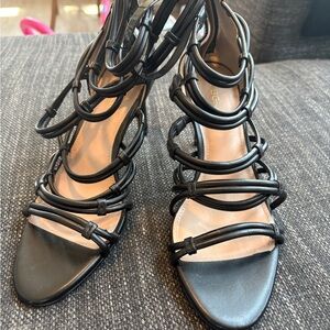 BCBGeneration Black Strappy Gladiator Heels